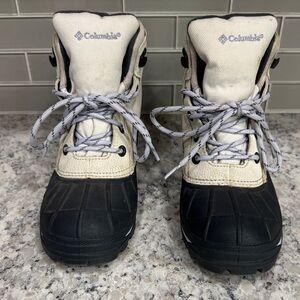 Columbia Black and Cream Winter Boots